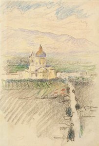 Widok na Santa Maria degli Angeli w pobliżu Asyżu autorstwa Henri Edmond Cross