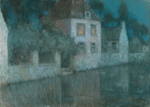 Kanał do Nemours; Le Canal a Nemours autorstwa Henri Eugene Augustin Le Sidaner