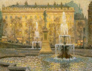 Trafalgar Square, Londyn autorstwa Henri Eugene Augustin Le Sidaner
