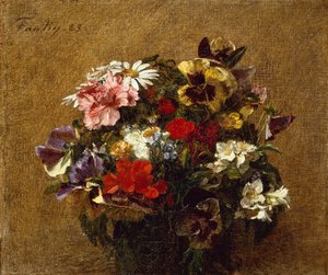 Bukiet kwiatów autorstwa Ignace Henri Jean Fantin Latour