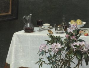 Martwa natura: Narożnik stołu autorstwa Henri Fantin-Latour