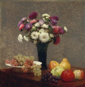 Astry i owoce na stole, 1868. autorstwa Ignace Henri Jean Fantin Latour