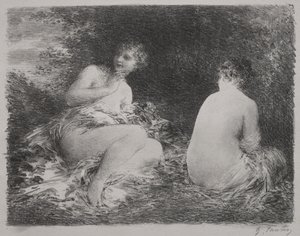 Kąpiących się autorstwa Ignace Henri Jean Fantin-Latour