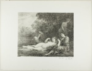 Kąpiące się kobiety, czwarty duży talerz autorstwa Ignace Henri Jean Fantin-Latour