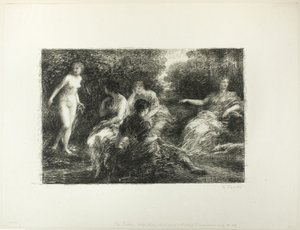 Kąpiące się kobiety, trzeci duży talerz autorstwa Ignace Henri Jean Fantin Latour