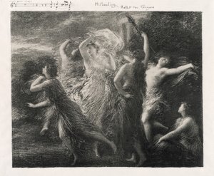 Taniec trojanów autorstwa Ignace Henri Jean Fantin-Latour