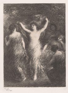 Taniec i oglądanie kobiet tańce autorstwa Ignace Henri Jean Fantin Latour