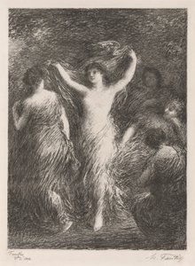 tańce autorstwa Ignace Henri Jean Fantin-Latour