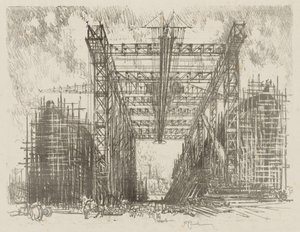English War Work: The Gantry (stocznia handlowa) autorstwa Ignace Henri Jean Fantin Latour