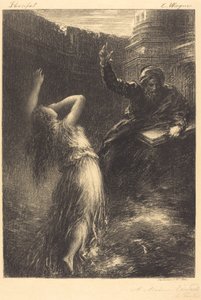 Ewokacja Kundry (druga płyta) autorstwa Ignace Henri Jean Fantin Latour