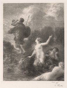 Goetterdaemmerung: Zygfryd i dziewczyny autorstwa Ignace Henri Jean Fantin Latour