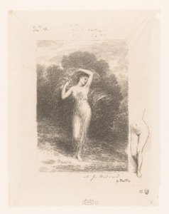 Jonge vrouw spotkał sjaal Młody pacjent Gedichten van André Chénier (tytuł serii) Ilustracje do wierszy André Chéniera (tytuł serii) autorstwa Ignace Henri Jean Fantin Latour