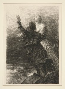 Latający Holender: Akt III, Ekstaza Senty i Holender autorstwa Ignace Henri Jean Fantin Latour