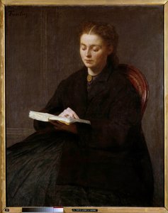 Czytanie malarstwa Henri Fantina Latoura (Fantin-Latour autorstwa Ignace Henri Jean Fantin Latour