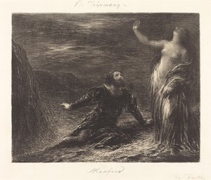 Manfred i Astarte (druga płyta) autorstwa Ignace Henri Jean Fantin-Latour