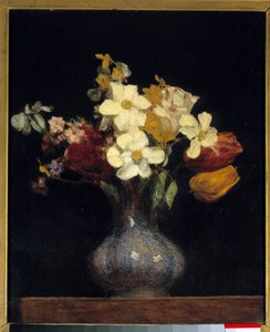Narcyz i tulipany Malarstwo Henri Fantina Latoura (Fantin-Latour autorstwa Ignace Henri Jean Fantin Latour