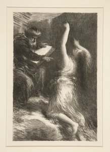 Parsifal: acte II, ?vocation de Kundry (Parsifal: Act II, ewokacja Kundry) autorstwa Ignace Henri Jean Fantin-Latour