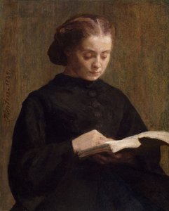 Portret Mademoiselle Marie Fantin-Latour, 1859. autorstwa Ignace Henri Jean Fantin Latour