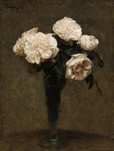 Róże w wazonie autorstwa Henri Fantin Latour