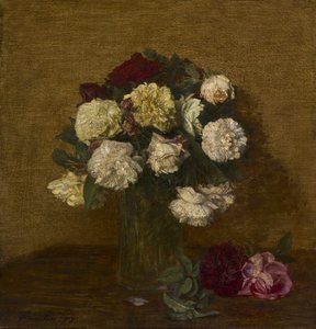 Róże w wazonie, 1878 autorstwa Ignace Henri Jean Fantin-Latour
