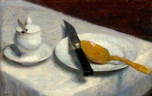 Martwa natura z garnkiem musztardowym autorstwa Ignace Henri Jean Fantin Latour