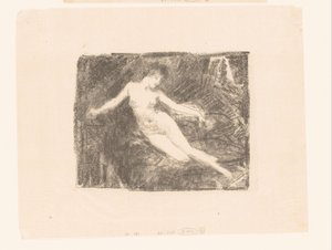 Studium nagiej, budzącej się kobiety Le Matin autorstwa Ignace Henri Jean Fantin Latour
