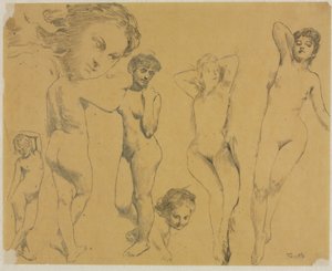 Badania aktów kobiecych autorstwa Ignace Henri Jean Fantin Latour