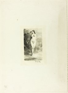 Studium stojącej kobiety, widziane z przodu autorstwa Ignace Henri Jean Fantin Latour