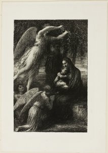 Dzieciństwo Chrystusa: odpoczynek Świętej Rodziny autorstwa Ignace Henri Jean Fantin Latour