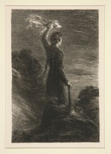 Tristan i Izolda: Akt II, Sygnał w nocy autorstwa Ignace Henri Jean Fantin-Latour