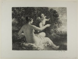 Wenus i Kupidyn, duży talerz autorstwa Ignace Henri Jean Fantin Latour