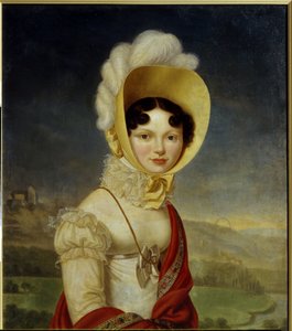Wielka Księżna Katarzyna Pawłowna Rosji (1788-1819). Obraz Henri Francois Riesener (1767-1828), olej na płótnie. sztuka francuska