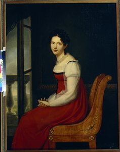 Portret księżniczki Varvara Sergeevna Dolgorukova, z domu Gagarina (1793-1833) (Princess Varvara Sergeyevna Dolgorukova) - Obraz Henri Francois Riesener (1767-1828), olej na płótnie (96,8x125 cm)