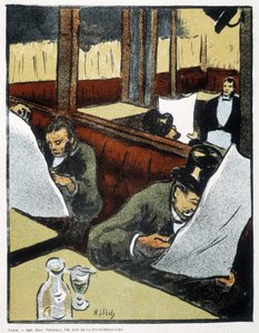 W kawiarni - rysunek autorstwa Henri Gabriel Ibels