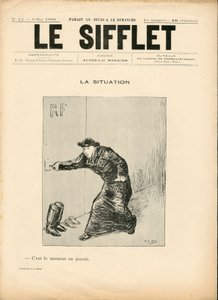 Gwizdek, numer 14, satyryczny w B&W autorstwa Henri Gabriel Ibels