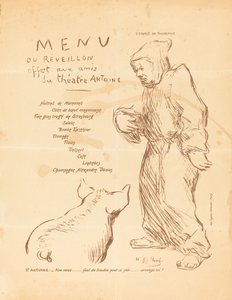 Sylwestrowe menu dla przyjaciół Teatru Antoine autorstwa Henri Gabriel Ibels