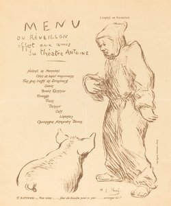 Sylwestrowe menu dla przyjaciół Teatru Antoine autorstwa Henri Gabriel Ibels