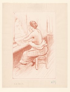 Kobieta w toalecie ludowa piosenka autorstwa Henri Gabriel Ibels