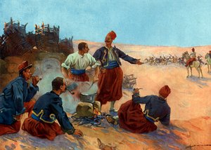 Conquete de Algerie: „”bivouac de zouaves de l