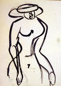 Promenader z talią osy autorstwa Henri Gaudier Brzeska