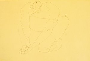 Nagi mężczyzna klęczący II autorstwa Henri Gaudier Brzeska