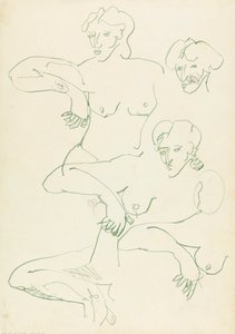 Pięć studiów kobiecej postaci autorstwa Henri Gaudier-Brzeska