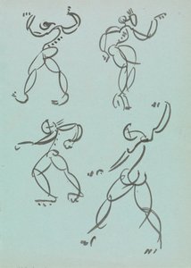 Cztery studia figur tanecznych autorstwa Henri Gaudier-Brzeska