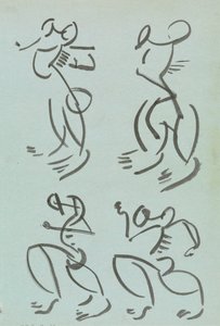 Cztery studia figur tanecznych autorstwa Henri Gaudier-Brzeska