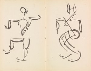 Męskie i żeńskie figury taneczne autorstwa Henri Gaudier Brzeska