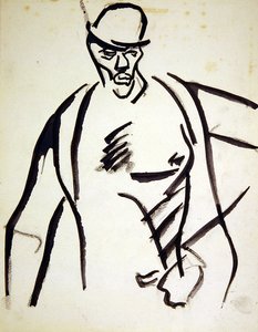 Mężczyzna w meloniku autorstwa Henri Gaudier Brzeska