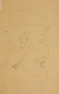 Portret starca, prawy profil autorstwa Henri Gaudier Brzeska