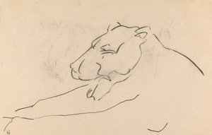 Leżąca lwica autorstwa Henri Gaudier-Brzeska