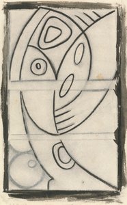 Reliefowy projekt abstrakcyjnej postaci kobiecej autorstwa Henri Gaudier-Brzeska