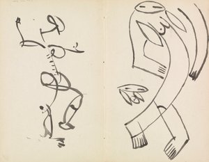Studia dwóch tańczących postaci autorstwa Henri Gaudier Brzeska